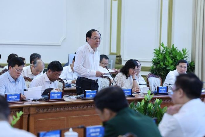Thứ trưởng Bộ Nông nghiệp và Môi trường Lê Công Thành phát biểu tại cuộc làm việc - Ảnh: VGP/Phương Nguyên