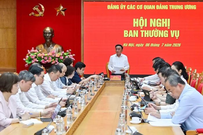 Hội nghị Ban Thường vụ Đảng ủy các cơ quan Đảng Trung ương. (Ảnh: THỦY NGUYÊN)