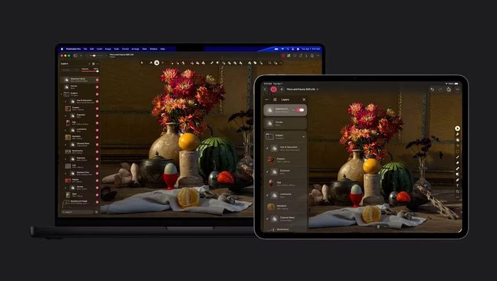 Không chỉ tập trung vào hình ảnh, Apple còn nâng cấp Logic Pro với hệ thống nhận diện hợp âm Chord ID chính xác hơn, bổ sung Producer Project, Granular Alchemy và Beat Breaker nhằm phục vụ các nhà sản xuất âm nhạc, đồng thời cải tiến Motion và Compressor để hỗ trợ tốt hơn cho đồ họa chuyển động, video thực tế ảo và nội dung dành cho Vision Pro.