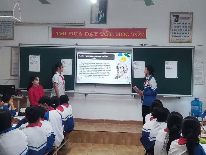 Giờ học tại Trường THCS Thụy Liên (Thái Thụy, Hưng Yên).