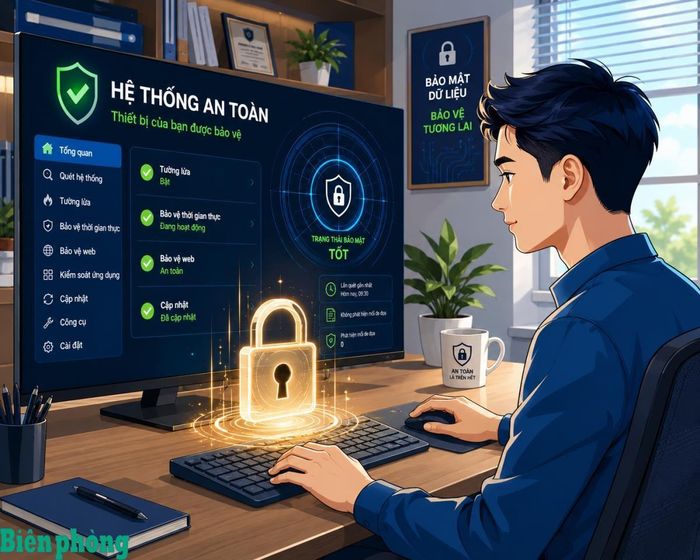 Hiểu rõ bản chất của phần mềm độc hại và trang bị kỹ năng phòng thủ căn bản giúp mỗi cá nhân chủ động bảo vệ mình trên không gian mạng. Đồ họa: Thái Bình