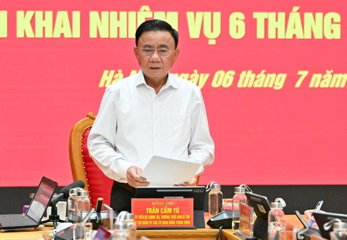 Thường trực Ban Bí thư Trần Cẩm Tú. Ảnh: Cổng thông tin Đảng Cộng sản.