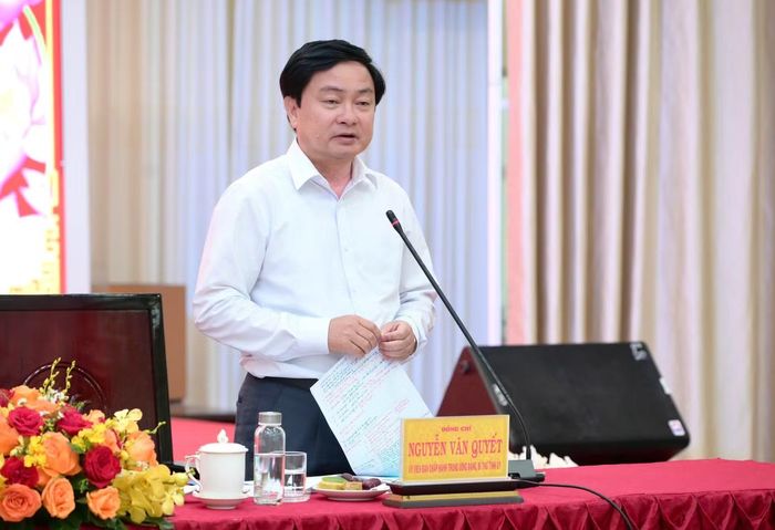 Bí thư Tỉnh ủy Tây Ninh Nguyễn Văn Quyết kiến nghị nhiều nội dung quan trọng với Trung ương. Ảnh: Huỳnh Phong