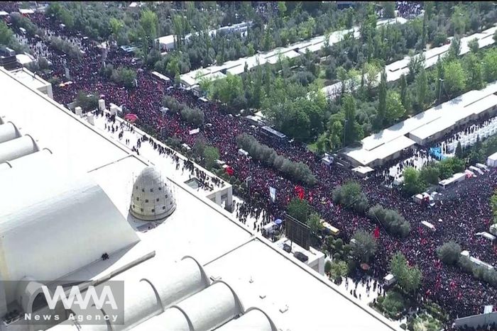Đám đông tham gia lễ tang tại thủ đô Tehran. Ảnh: WANA