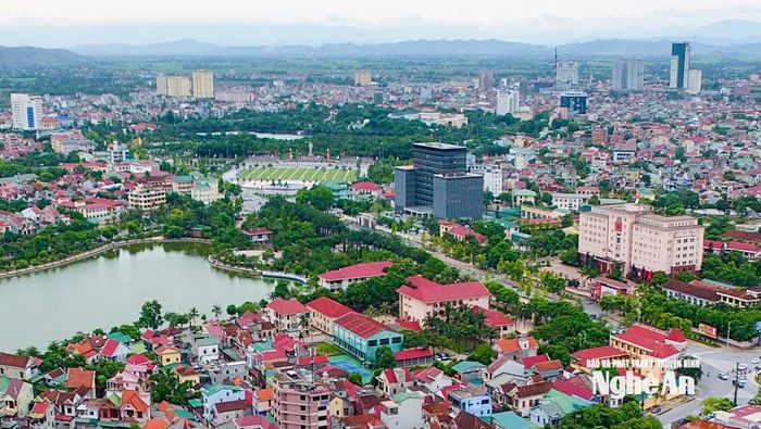 Một góc các phường Trường Vinh, Thành Vinh. Ảnh tư liệu: Sách Nguyễn
