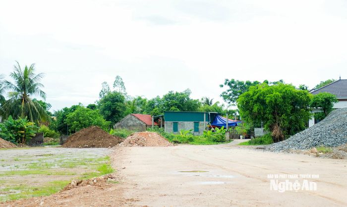 Hiện Dự án tuyến đường tránh Quốc lộ 1A đoạn Quỳnh Hậu - Quỳnh Hồng - Quỳnh Diễn - Quỳnh Giang đang vướng mắc GPMB của 1 hộ dân. Ảnh: Thành Duy