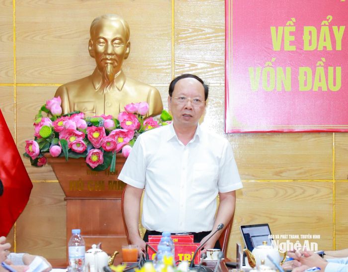 Phó Chủ tịch Thường trực UBND tỉnh Bùi Thanh An phát biểu kết luận. Ảnh: Thành Duy