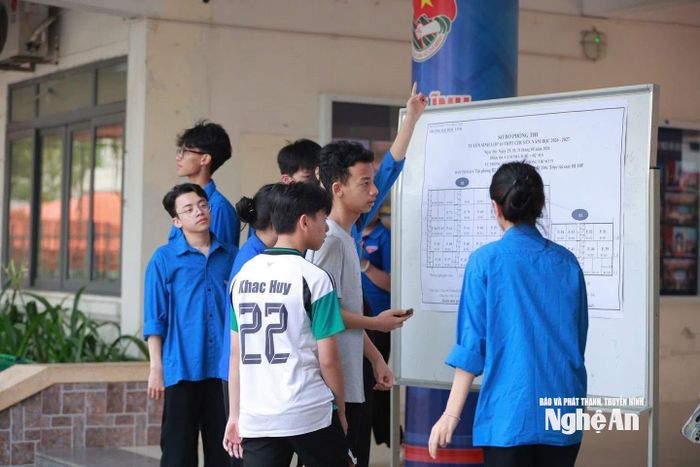 Thí sinh dự thi vào Trường THPT chuyên Đại học Vinh. Ảnh: NTCC