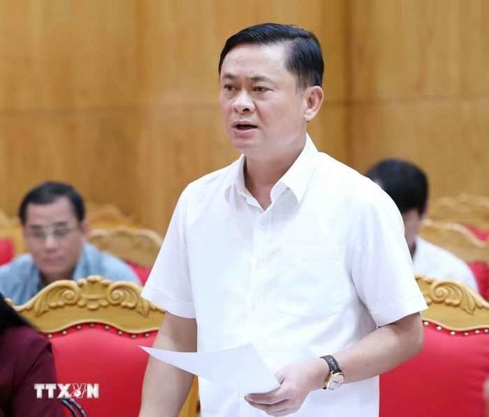 Đồng chí Thái Thanh Quý, Ủy viên Trung ương Đảng, Ủy viên Ban Thường vụ Đảng ủy các cơ quan Đảng Trung ương, Phó Trưởng Ban Thường trực Ban Chính sách, Chiến lược Trung ương phát biểu tại hội nghị. (Ảnh: Phương Hoa/TTXVN)