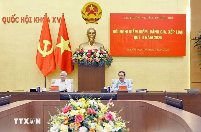 Bí thư Đảng ủy Quốc hội, Chủ tịch Quốc hội Trần Thanh Mẫn phát biểu. (Ảnh: Doãn Tấn/TTXVN)