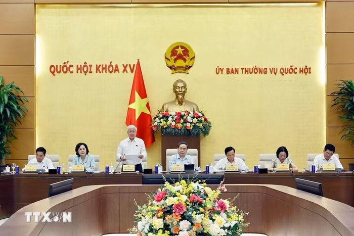 Phó Chủ tịch Thường trực Quốc hội Đỗ Văn Chiến phát biểu. (Ảnh: Doãn Tấn/TTXVN)