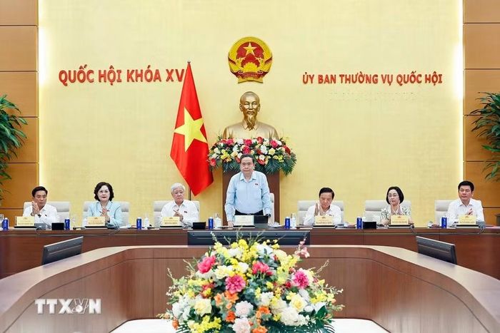 Chủ tịch Quốc hội Trần Thanh Mẫn chủ trì cuộc họp với các cơ quan của Quốc hội về sơ kết công tác 6 tháng đầu năm 2026. (Ảnh: Doãn Tấn/ TTXVN)
