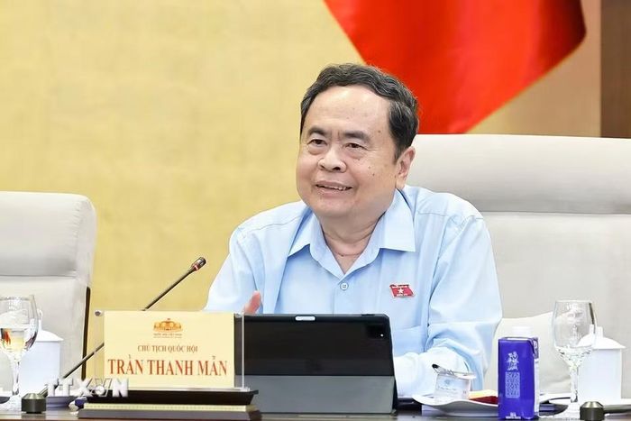 Chủ tịch Quốc hội Trần Thanh Mẫn phát biểu. (Ảnh: Doãn Tấn/TTXVN)