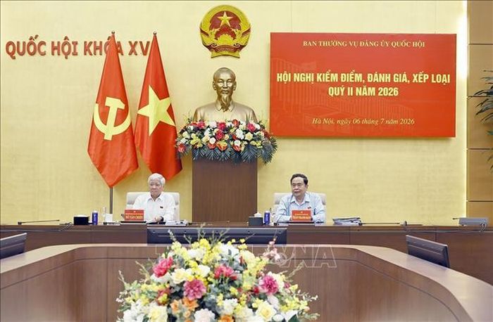 Bí thư Đảng ủy Quốc hội, Chủ tịch Quốc hội Trần Thanh Mẫn phát biểu. Ảnh: Doãn Tấn/TTXVN