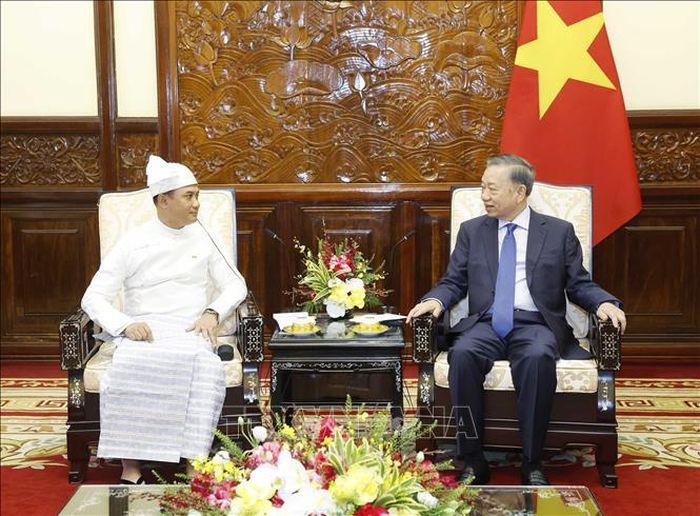 Tổng Bí thư, Chủ tịch nước Tô Lâm tiếp Đại sứ Cộng hòa Liên bang Myanmar Wai Linn. Ảnh: Thống Nhất/TTXVN