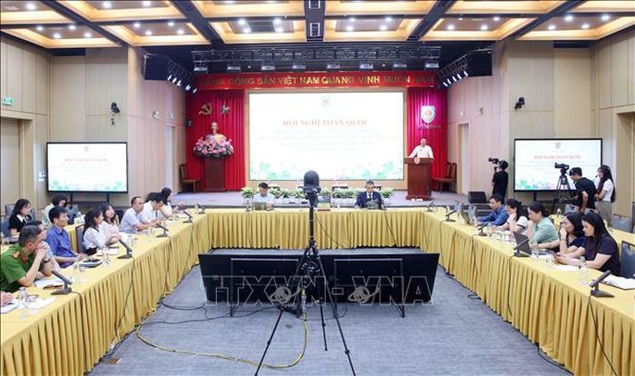 Hội nghị toàn quốc triển khai thi hành Luật Hộ tịch 2026 và chương trình hành động quốc gia về đăng ký, thống kê hộ tịch giai đoạn 2026 - 2030. Ảnh: Phạm Kiên/TTXVN