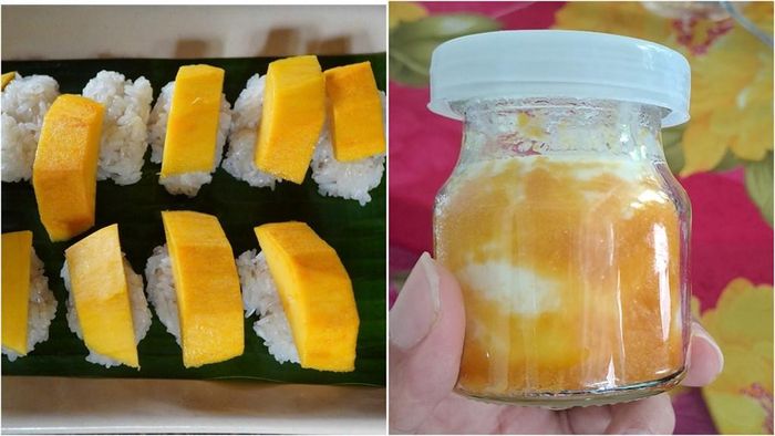 Nhiều món ăn thơm ngon chế biến từ xoài. Ảnh: Nhựt An - TTXVN