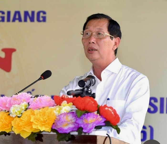 Ông Lê Văn Phước - Phó Chủ tịch UBND tỉnh An Giang phát biểu tại buổi lễ. Ảnh: Phương Vũ
