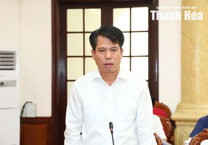 Trưởng Ban Tuyên giáo và Dân vận Tỉnh ủy Đào Xuân Yên phát biểu tại hội nghị.
