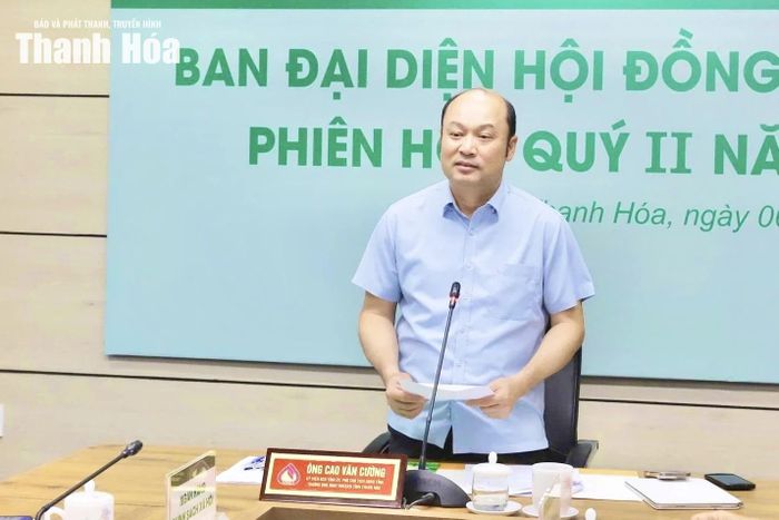 Phó Chủ tịch UBND tỉnh Cao Văn Cường phát biểu kết luận phiên họp.