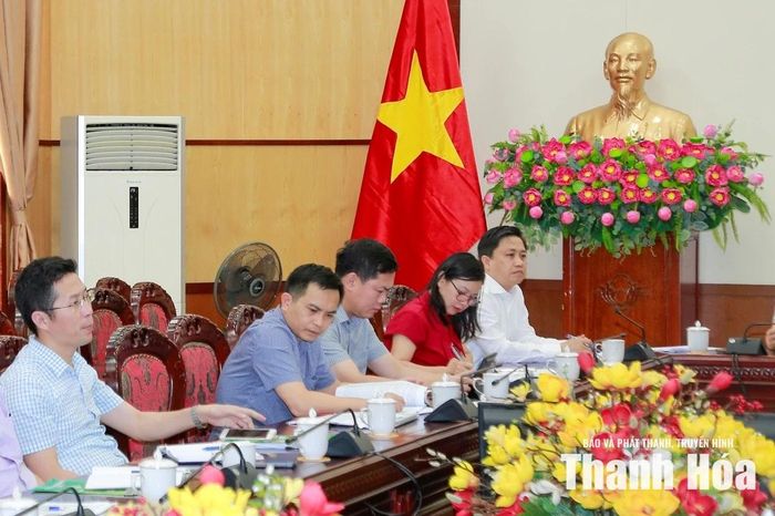 Các đại biểu dự hội nghị tại điểm cầu Thanh Hóa.