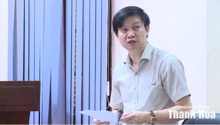 Giám đốc Sở Y tế Thanh Hóa Lê Văn Cường phát biểu tại lễ ký kết.