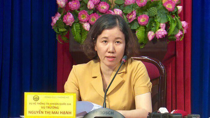Bà Nguyễn Thị Mai Hạnh, Trưởng ban Hệ thống Tài khoản quốc gia, Cục Thống kê. (Ảnh: Nguyễn Ngọc)
