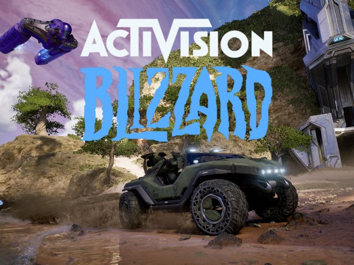 Logo Activision Blizzard xuất hiện cùng biểu tượng thương hiệu Halo.