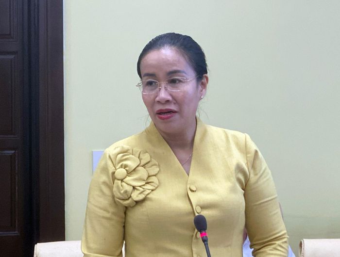 Phó Chủ tịch UBND thành phố Nguyễn Thị Anh Thi phát biểu tại buổi làm việc. Ảnh: KHÁNH LINH