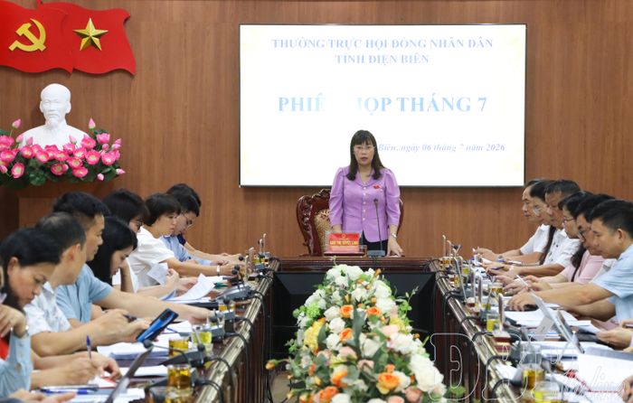 Đồng chí Cao Thị Tuyết Lan, Ủy viên Ban Thường vụ Tỉnh ủy, Phó Chủ tịch Thường trực HĐND tỉnh kết luận nội dung tại phiên họp.