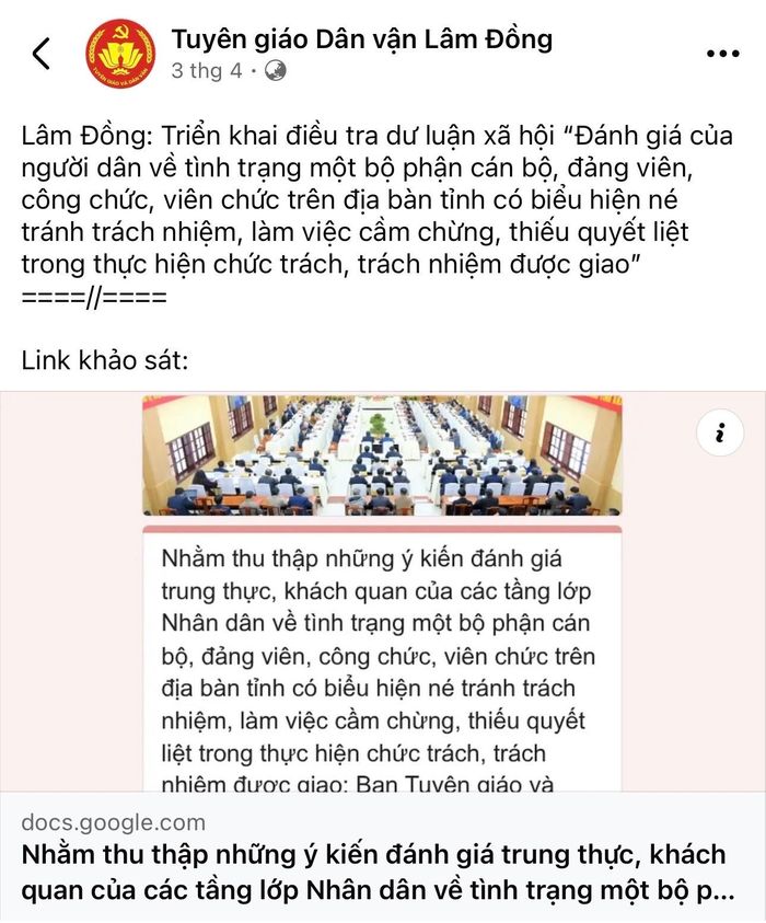 Công tác điều tra xã hội học trên địa bàn tỉnh từng bước được quan tâm, trở thành công cụ quan trọng trong nắm bắt và định hướng tư tưởng, DLXH