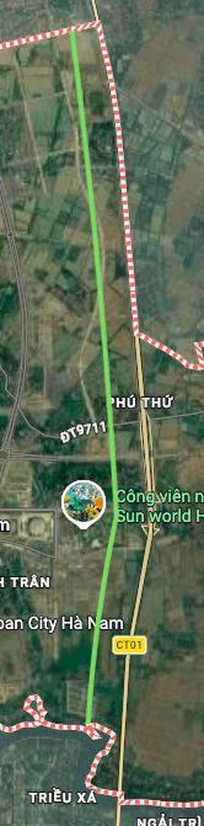 Hình ảnh thực địa trên Google vệ tinh.