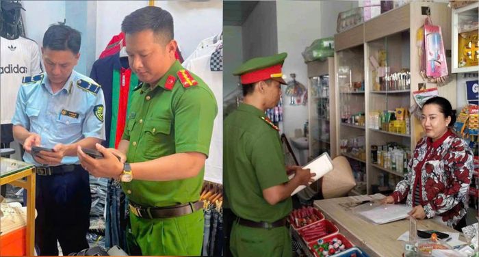 Lực lượng Công an cở sở tăng cường kiểm tra, kết họp tuyên truyền pháp luật về quyền sở hữu trí tuệ.
