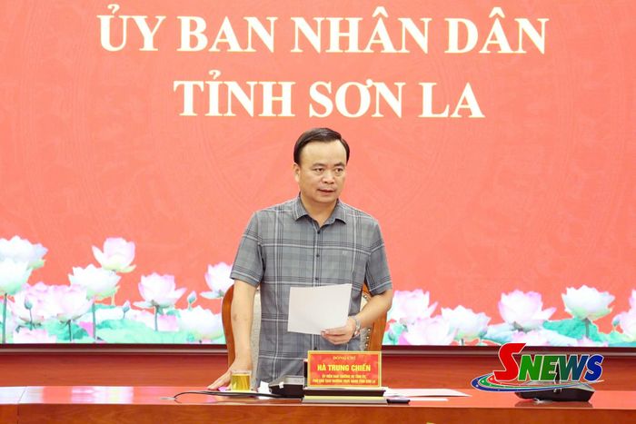 Đồng chí Phó Chủ tịch Thường trực UBND tỉnh phát biểu tại cuộc họp.