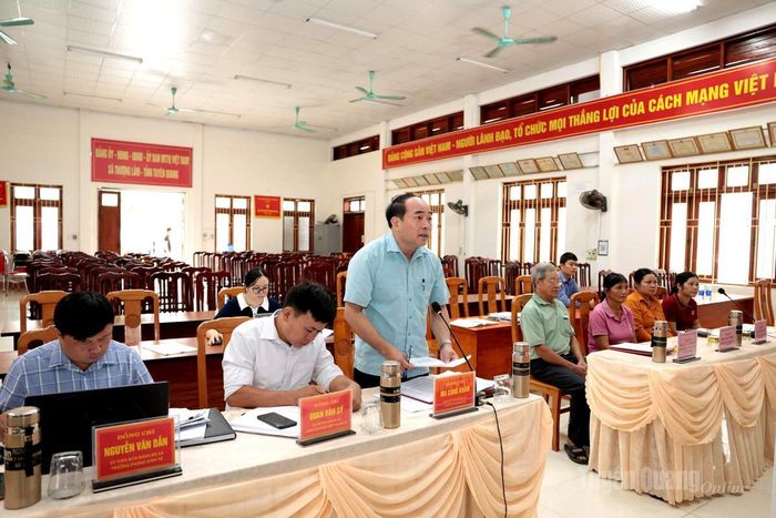 Lãnh đạo xã Thượng Lâm đề xuất phương án giải quyết kiến nghị của công dân.