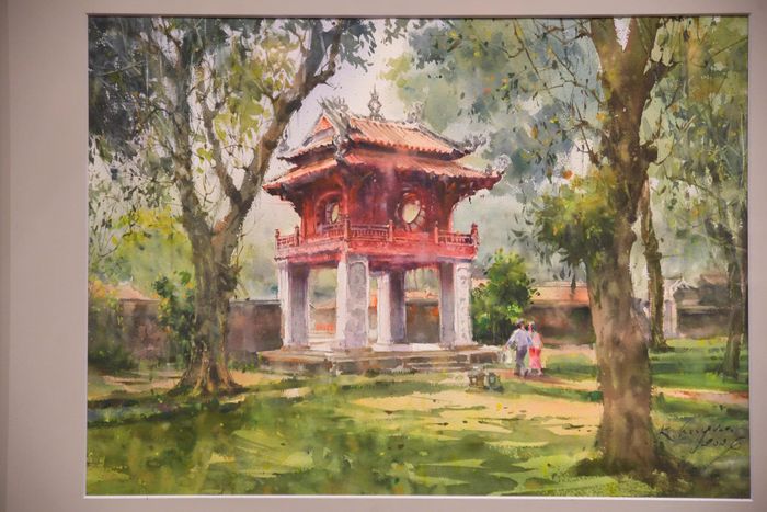 Triển lãm như một lát cắt về nghệ thuật xoay quanh một đối tượng xuyên suốt qua các giai đoạn lịch sử là Quốc Tử Giám
