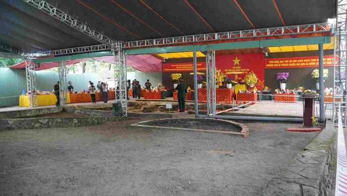 Khu vực triển khai tìm kiếm, quy tập hài cốt liệt sĩ tại Công viên Lê Thị Riêng