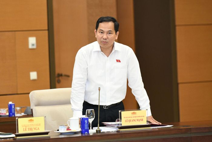 Tổng Thư ký Quốc hội, Chủ nhiệm Văn phòng Quốc hội Lê Quang Mạnh phát biểu