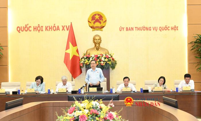 Chủ tịch Quốc hội Trần Thanh Mẫn phát biểu. Ảnh: Lâm Hiển