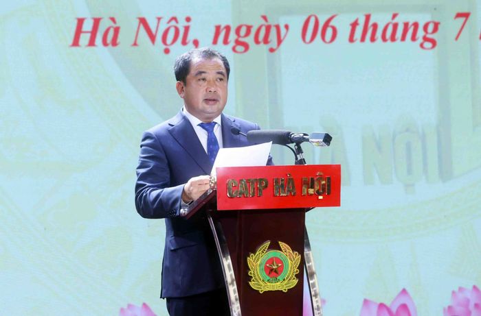 Bí thư Thành ủy Hà Nội Trần Đức Thắng phát biểu