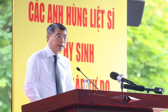 Thủ tướng Lê Minh Hưng phát biểu tại buổi lễ. Ảnh: VGP