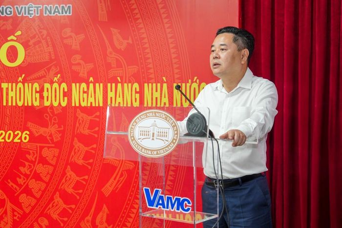 Phó Thống đốc Nguyễn Ngọc Cảnh phát biểu tại buổi lễ