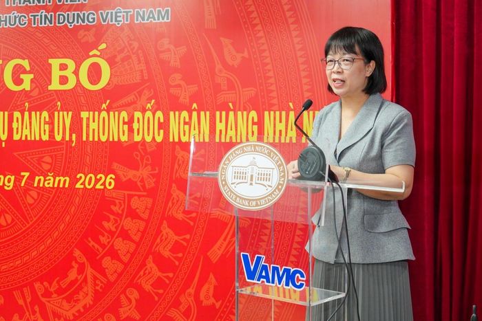 Bà Đỗ Thu Hạnh – tân thành viên Hội đồng thành viên VAMC phát biểu nhận nhiệm vụ