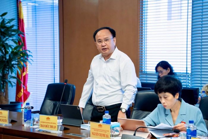 Trung tướng Trần Đức Thuận, Phó Chủ nhiệm Ủy ban Quốc phòng, An ninh và Đối ngoại phát biểu