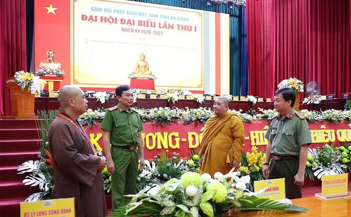 Lực lượng An ninh Công an tỉnh An Giang phối hợp, đảm bảo an ninh, an toàn Đại hội đại biểu Giáo hội Phật giáo Việt Nam tỉnh An Giang lần thứ I, nhiệm kỳ 2026 - 2031.