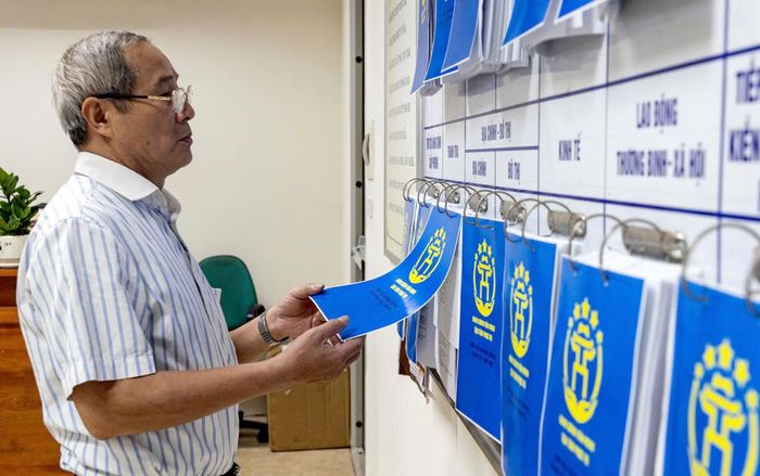 Điểm phục vụ Hành chính công phường Ba Đình (TP Hà Nội) trong ngày đầu tiên triển khai chính quyền địa phương hai cấp (1/7/2025). Ảnh: Chiến Thắng