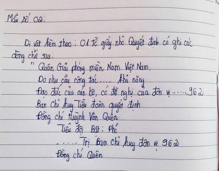 Thông tin ban đầu về Liệt sĩ Huỳnh Văn Quên.