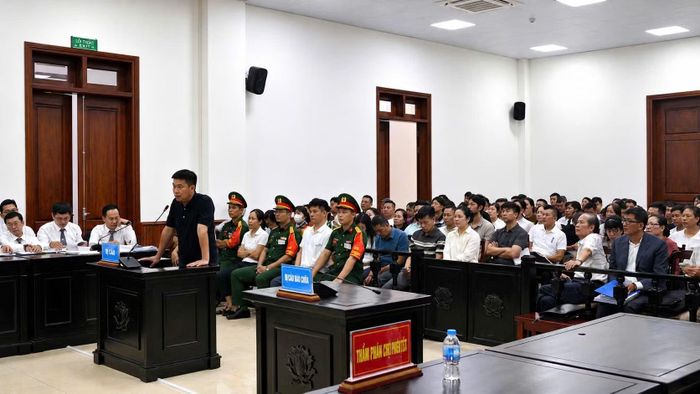 Bị cáo Nguyễn Văn Hậu tại phiên tòa phúc thẩm.
