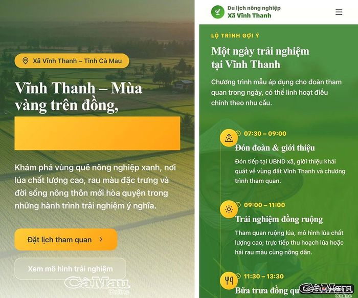 Địa phương đang số hóa các hành trình trải nghiệm du lịch, kết nối nông nghiệp, văn hóa và sinh thái đặc trưng.