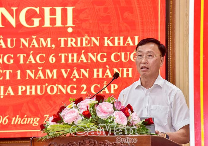 Chủ nhiệm Ủy ban Kiểm tra Tỉnh ủy Huỳnh Hữu Trí phát biểu chỉ đạo tại hội nghị.